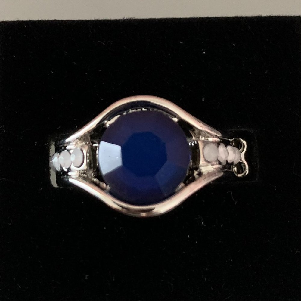 Paparazzi Meadow Mist Blue Ring with Dainty Stretchy Band